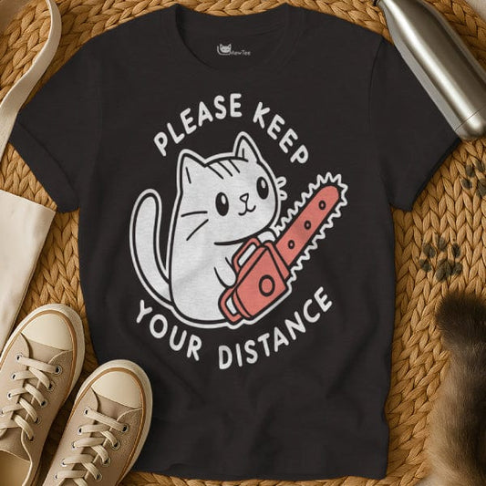 MewTee Black / S Keep Distance T-Shirt | Cat Tee