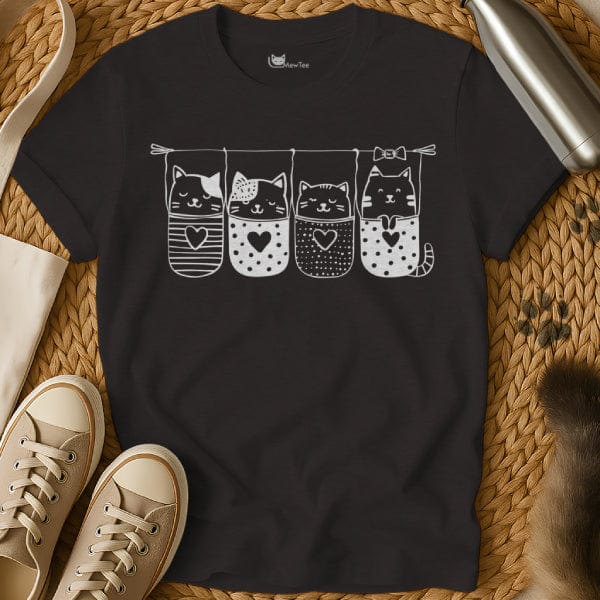 MewTee Black / S Kitty In Pocket Shirt | Cat Tee