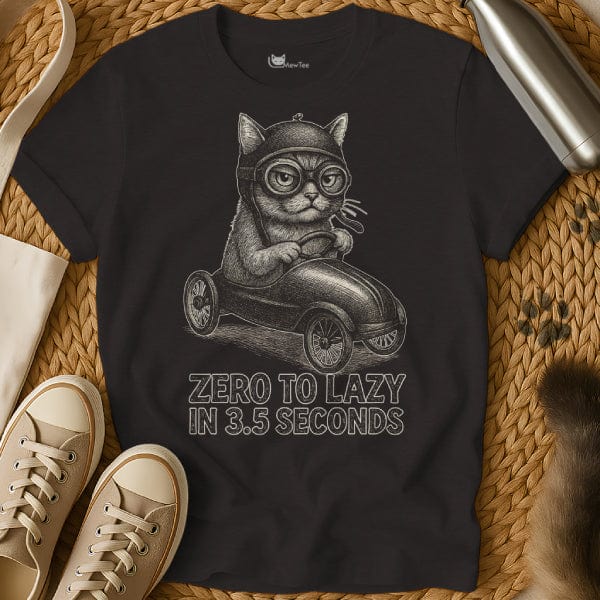 MewTee Black / S Lazy T Shirt | Cat Tee