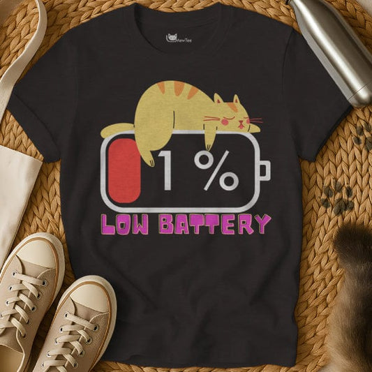 MewTee Black / S Low Battery Shirt | Cat Tee