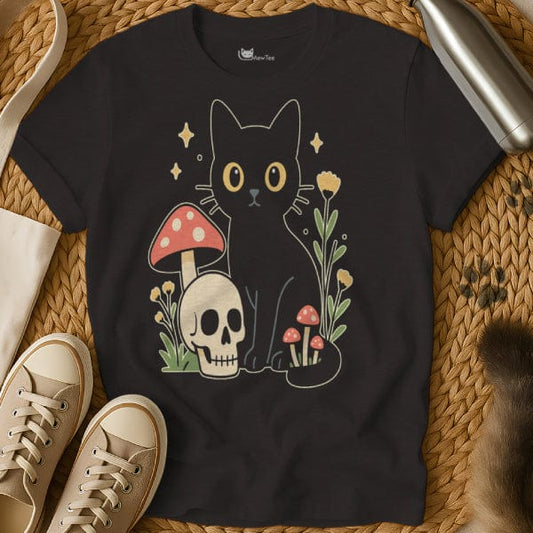 MewTee Black / S Mushroom Shirt | Cat Tee