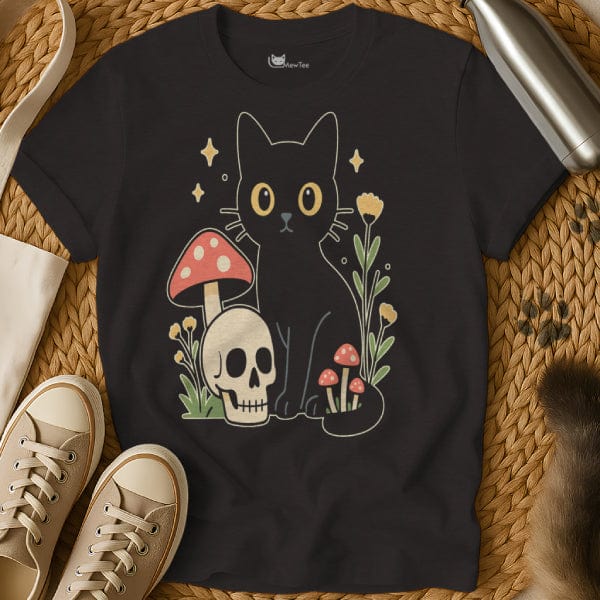 MewTee Black / S Mushroom Shirt | Cat Tee