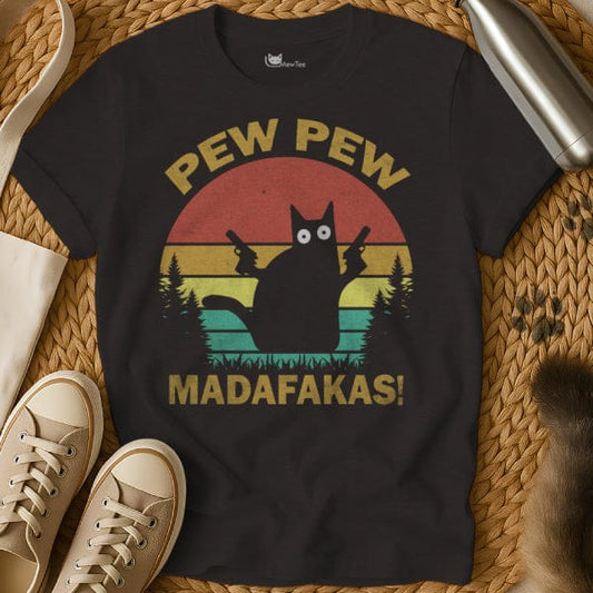 MewTee Black / S Pew Pew Madafakas Shirt | Cat Tee