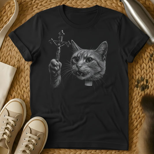MewTee Black / S Priest Shirt | Cat Tee