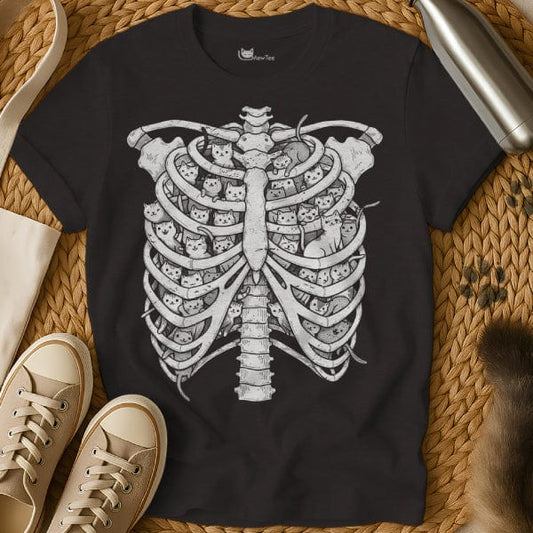 MewTee Black / S Ribcage Shirt | Cat Tee