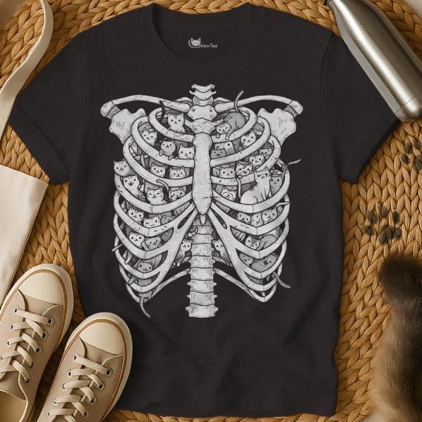 MewTee Black / S Ribcage Shirt | Cat Tee