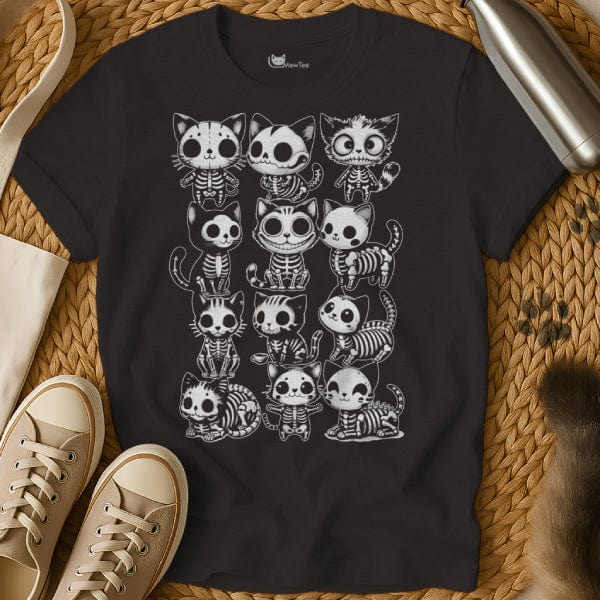 MewTee Black / S Skeletons Shirt | Cat Tee