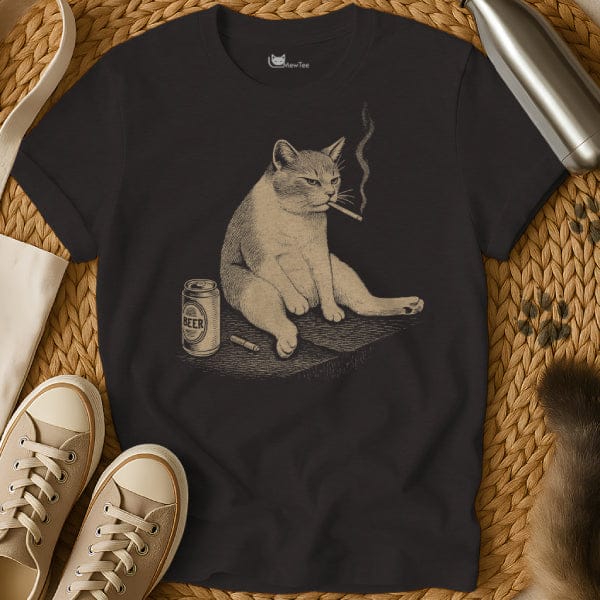 MewTee Black / S Smoking Cat Meme Tee