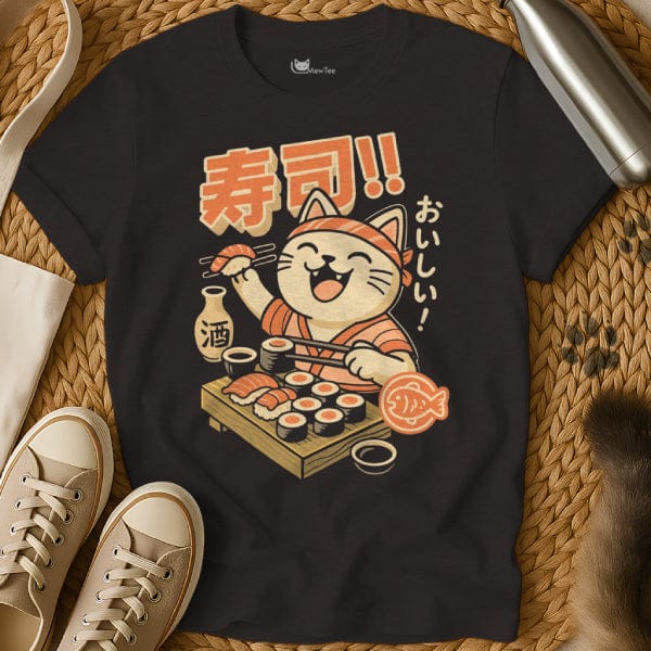 MewTee Black / S Sushi Chef Shirt | Cat Tee
