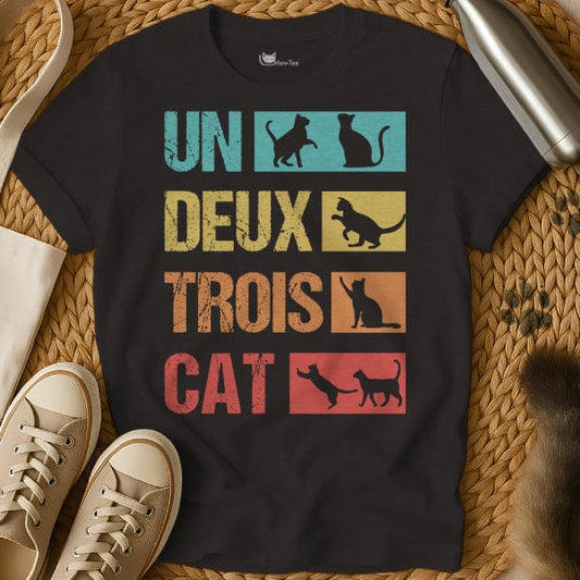 MewTee Black / S Un Deux Trois Cat Shirt | Cat Tee