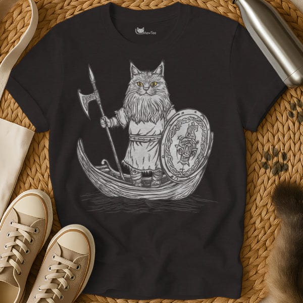 MewTee Black / S Viking Cat Shirt | Cat Tee