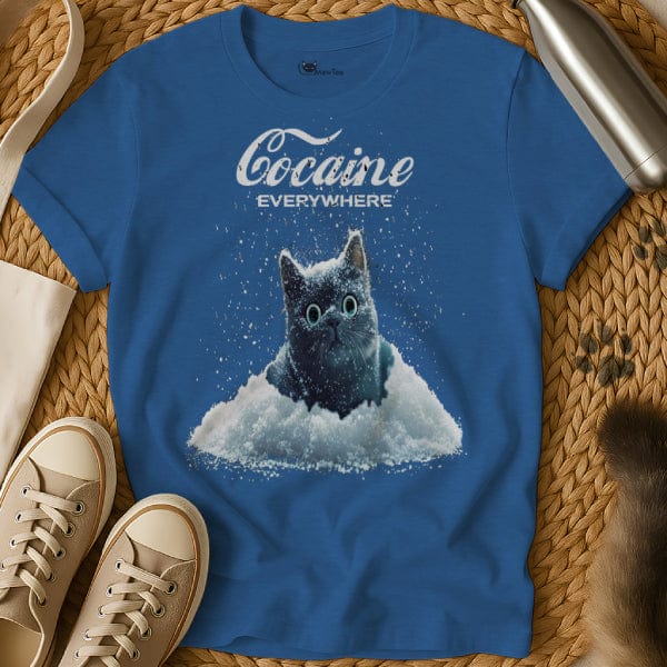 MewTee Blue / S Cat in Snow | Cat Tee