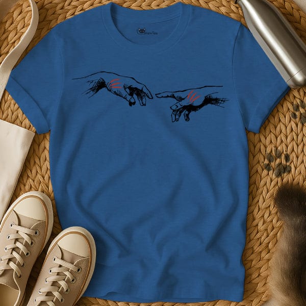 MewTee Blue / S Creation Of Adam Shirt | Cat Tee