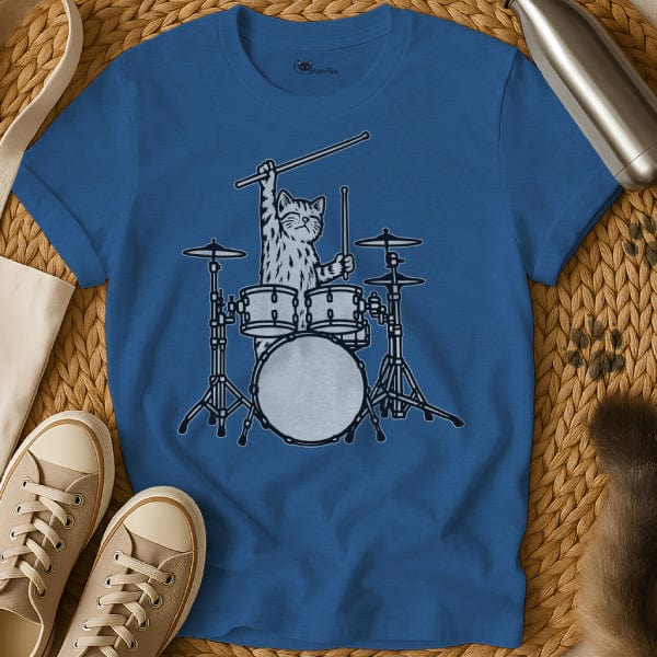 MewTee Blue / S Drummer Shirt | Cat Tee