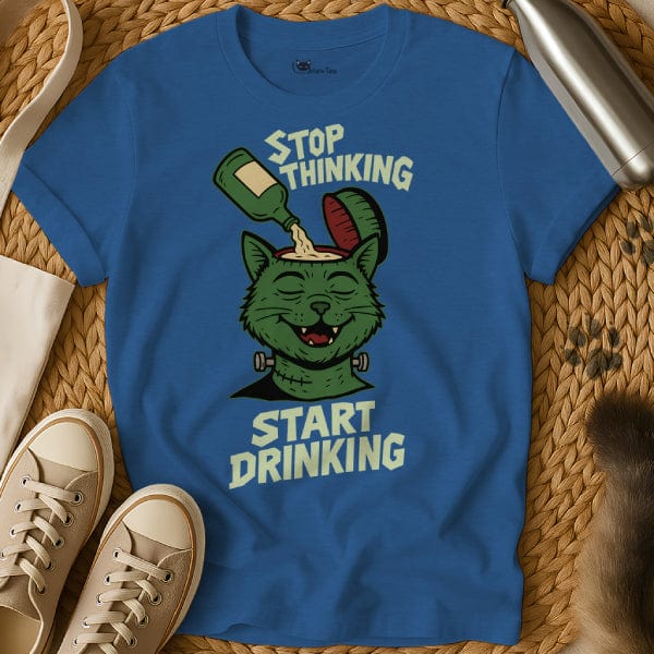 MewTee Blue / S Funny Drinking T Shirt | Cat Tee