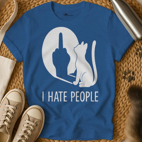 MewTee Blue / S I Hate People T Shirt | Cat Tee