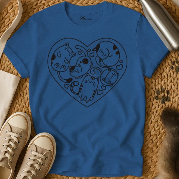 MewTee Blue / S I Heart Cats Shirt | Cat Tee