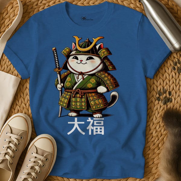 MewTee Blue / S Japanese Samurai Cat | Cat Tee
