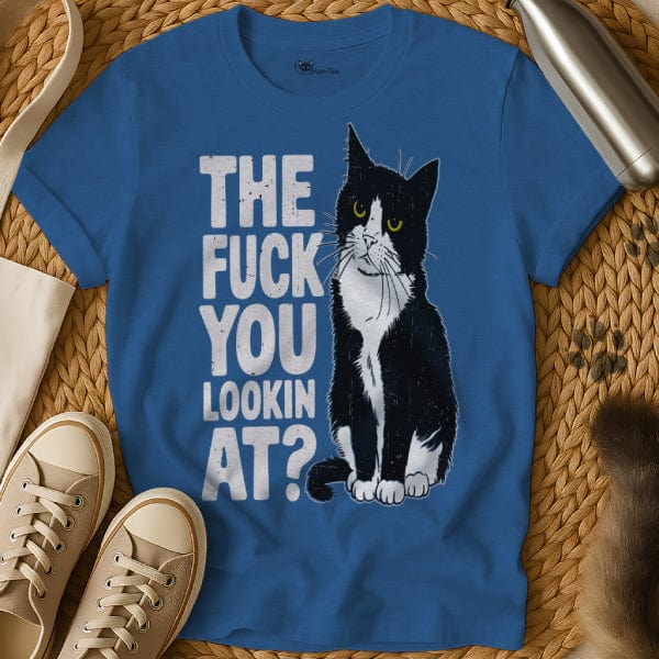 MewTee Blue / S Look At Me Shirt | Cat Tee