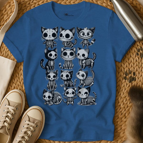 MewTee Blue / S Skeletons Shirt | Cat Tee