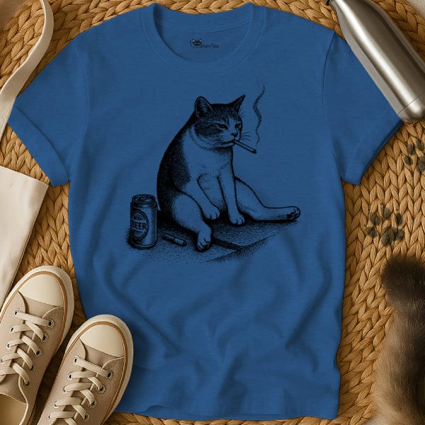 MewTee Blue / S Smoking Cat Meme Tee