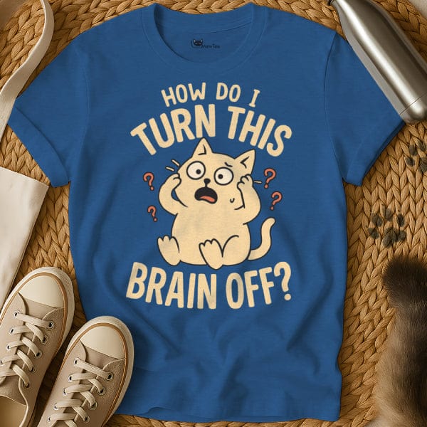 MewTee Blue / S Turn Off Brain | Cat Tee
