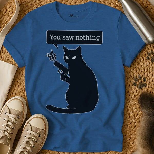 MewTee Blue / S You Saw Nothing Cat Tee
