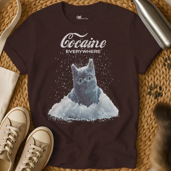 MewTee Dark Chocolate / S Cat in Snow | Cat Tee