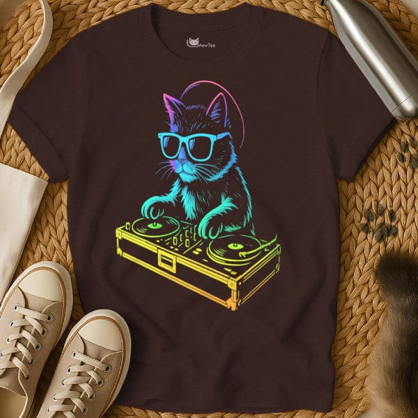 MewTee Dark Chocolate / S DJ Cat Shirt | Cat Tee