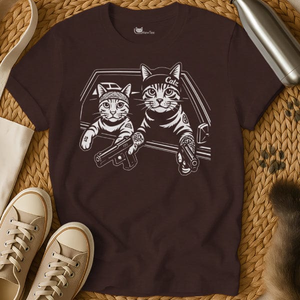 MewTee Dark Chocolate / S Gangster Cat Shirt