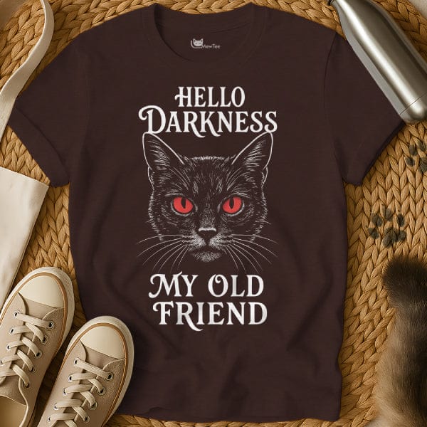 MewTee Dark Chocolate / S Hello Darkness Shirt | Cat Tee