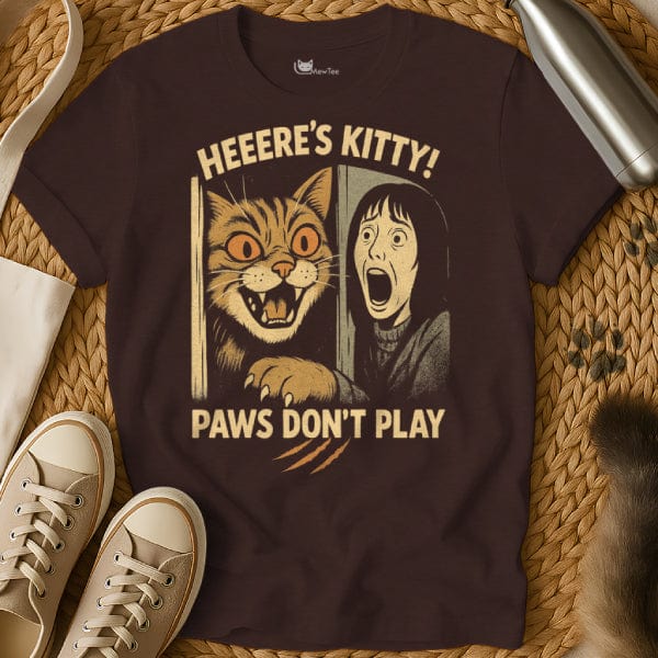 MewTee Dark Chocolate / S Heres Johnny T Shirt | Cat Tee