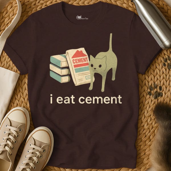 MewTee Dark Chocolate / S I Eat Cement Shirt | Cat Tee