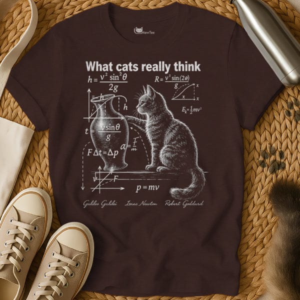 MewTee Dark Chocolate / S Thinking Cat Meme Tee