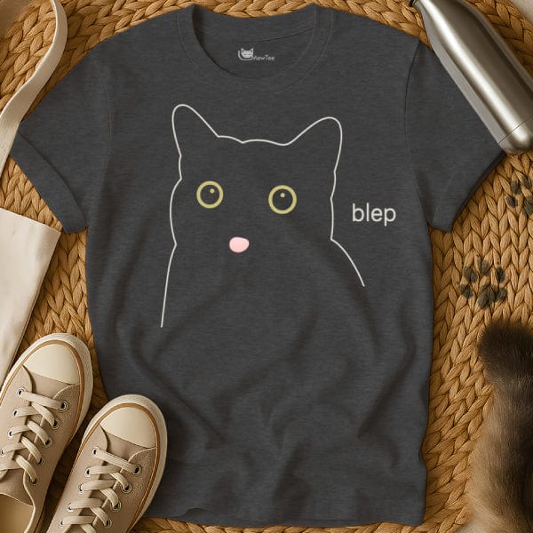 MewTee Dark Heather / S Blep Shirt | Cat Tee