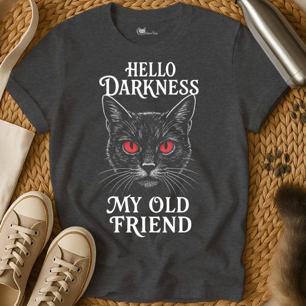 MewTee Dark Heather / S Hello Darkness Shirt | Cat Tee