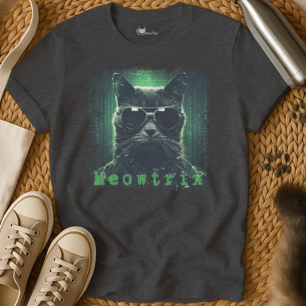 MewTee Dark Heather / S Matrix T Shirt | Cat Tee
