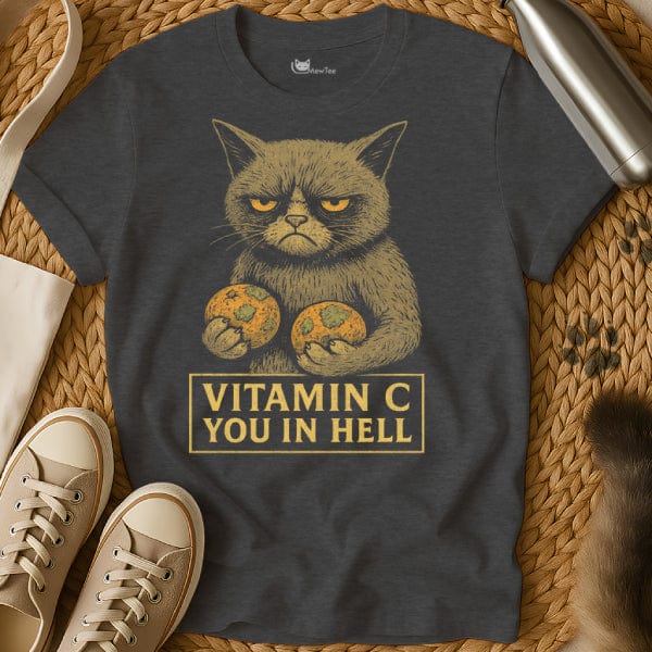 MewTee Dark Heather / S Oranges T Shirt | Cat Tee