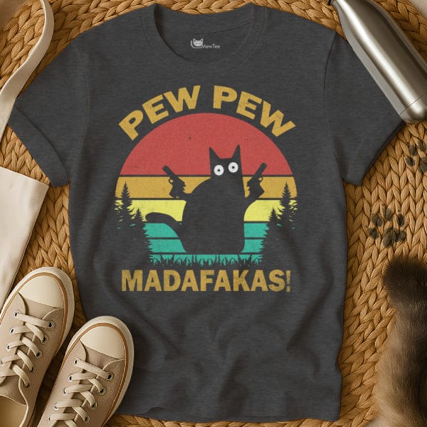 MewTee Dark Heather / S Pew Pew Madafakas Shirt | Cat Tee