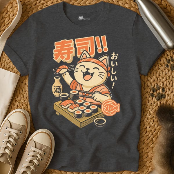 MewTee Dark Heather / S Sushi Chef Shirt | Cat Tee