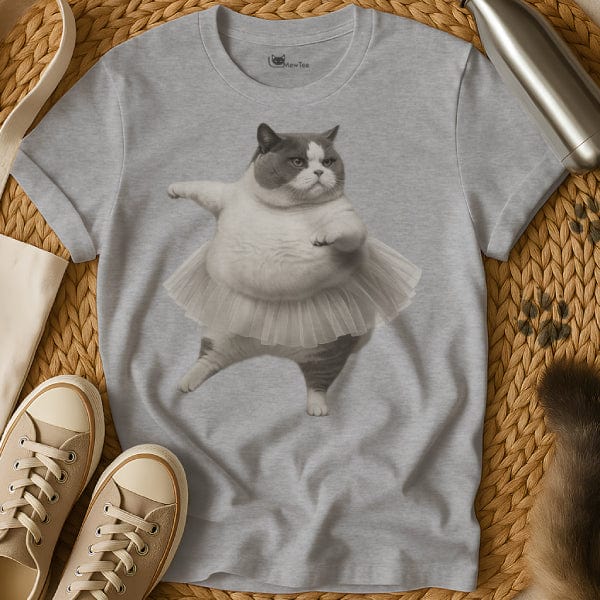 MewTee Gray / S Ballet Shirt | Cat Tee