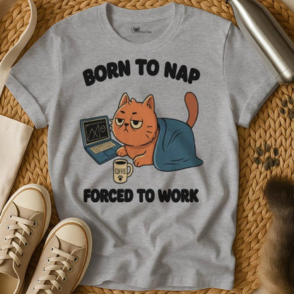 MewTee Gray / S Born to Forced to | Cat Tee
