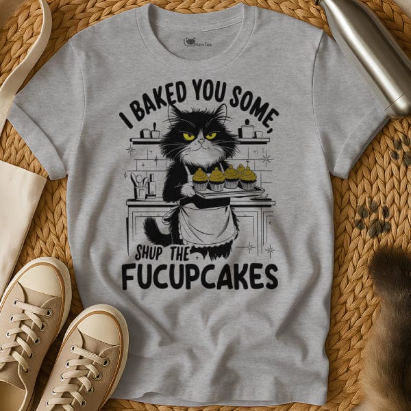 MewTee Gray / S Cake T Shirt | Cat Tees