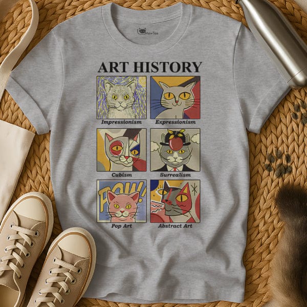 MewTee Gray / S Cat Art Shirt