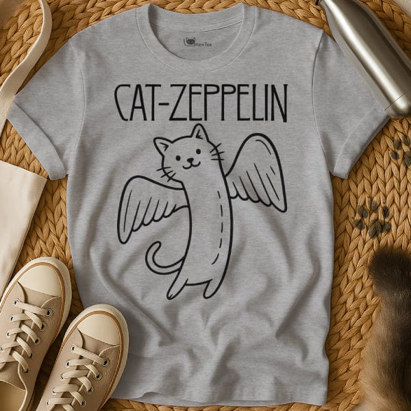 MewTee Gray / S Cat Zeppelin T Shirt