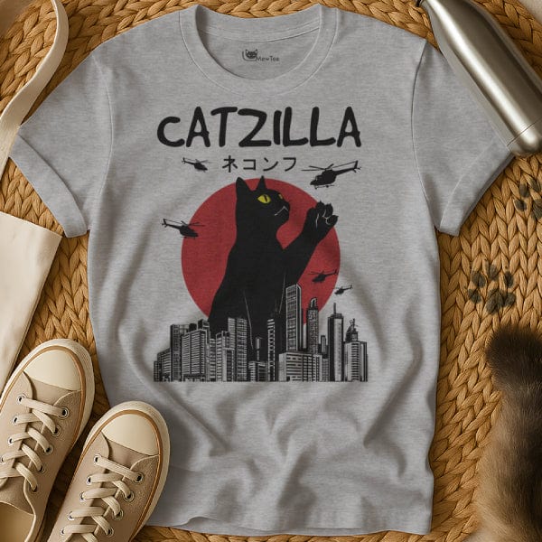 MewTee Gray / S Catzilla Shirt | Cat Tee