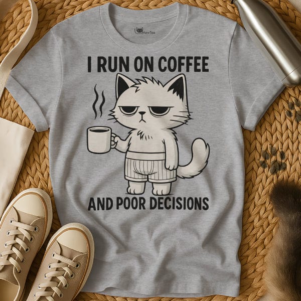 MewTee Gray / S Coffee Shirt | Cat Tee