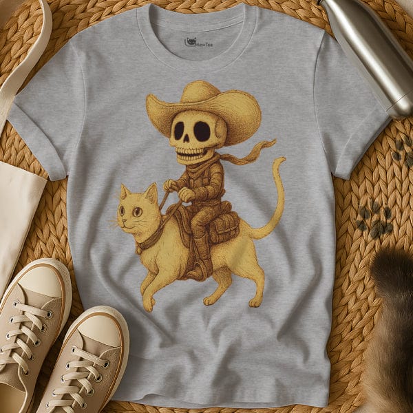 MewTee Gray / S Cowboy Cat Shirt | Cat Tee