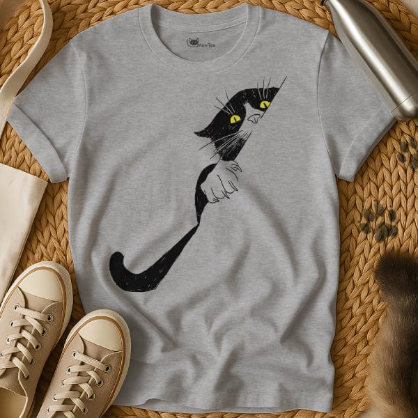 MewTee Gray / S Curious Cat Tee