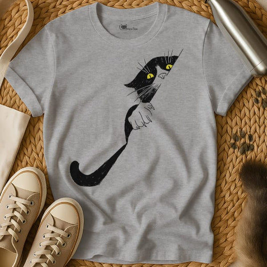 MewTee Gray / S Curious Cat Tee